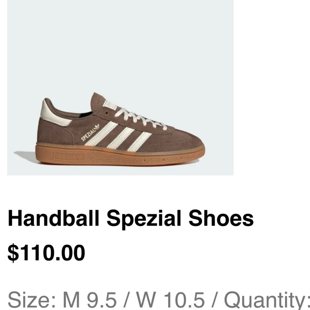 BNIB Adidas Handball Spezial Brown Sneakers